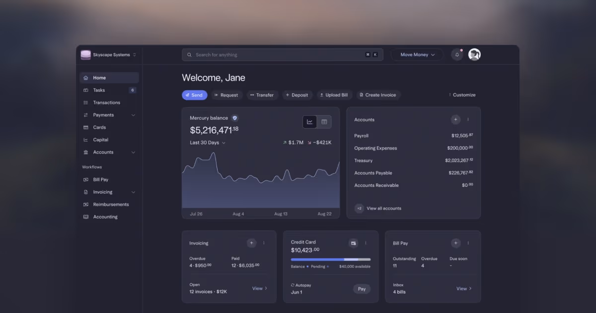 Mercury og image design — Finance & Commerce
