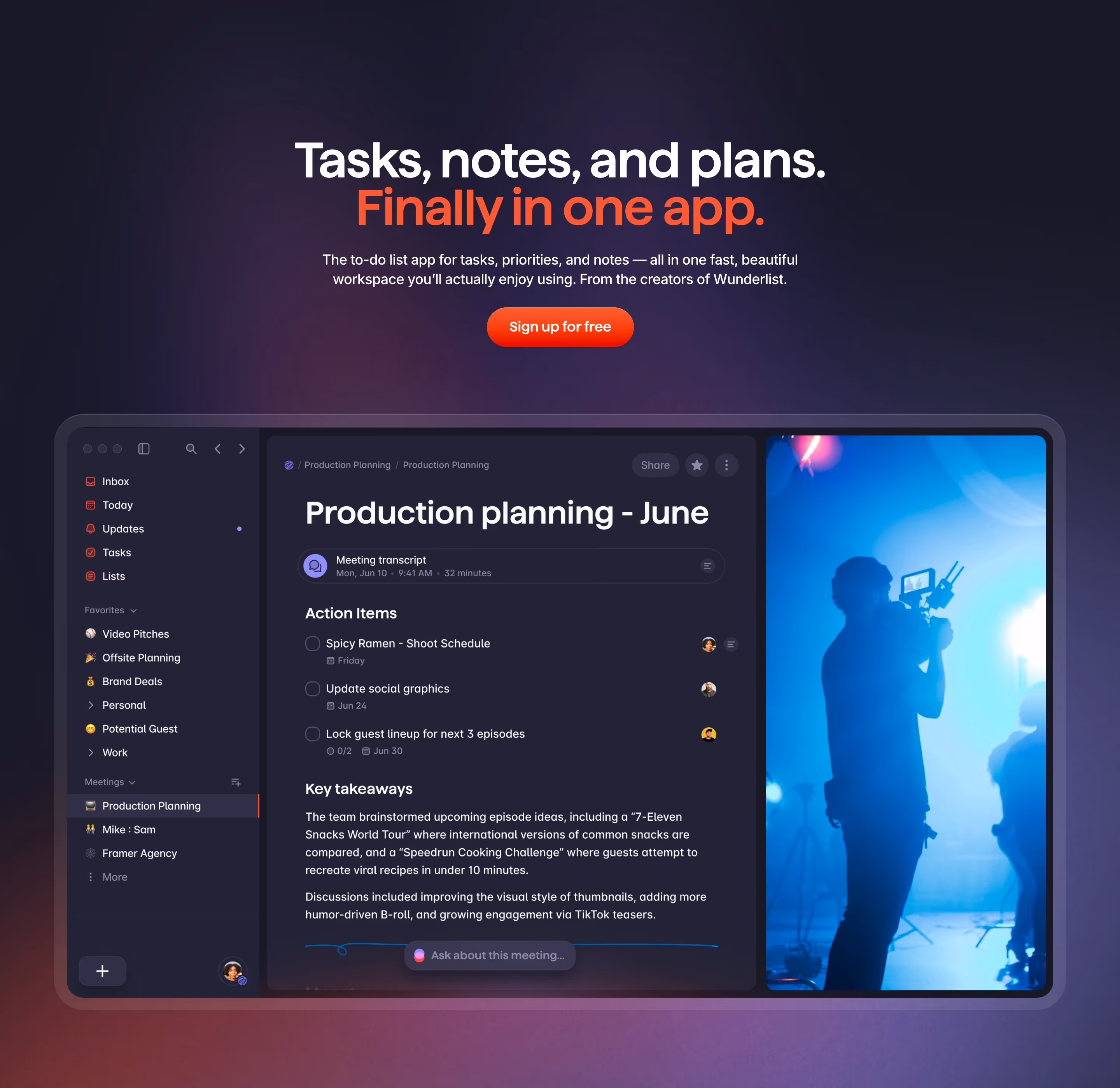 Superlist hero design — Productivity & Collaboration