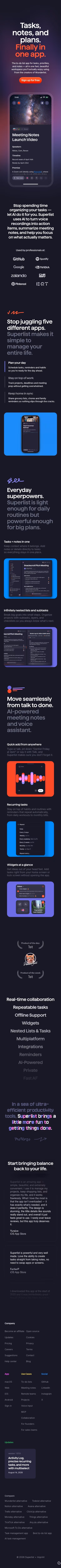 Superlist mobile design — Productivity & Collaboration