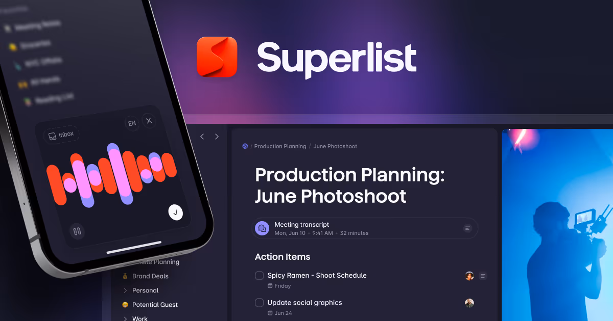 Superlist og image design — Productivity & Collaboration