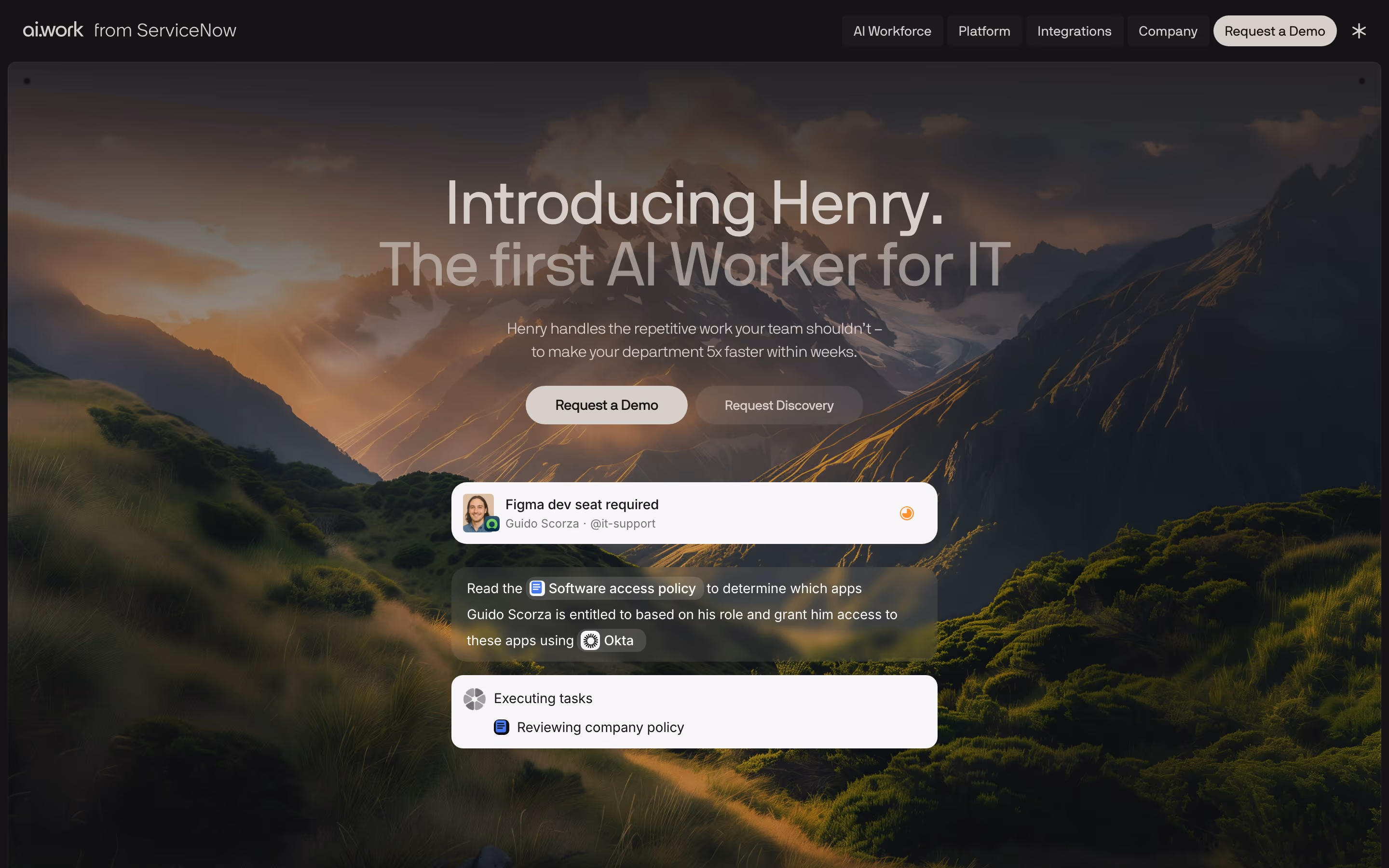 AI Work hero design — Engineering & Infrastructure