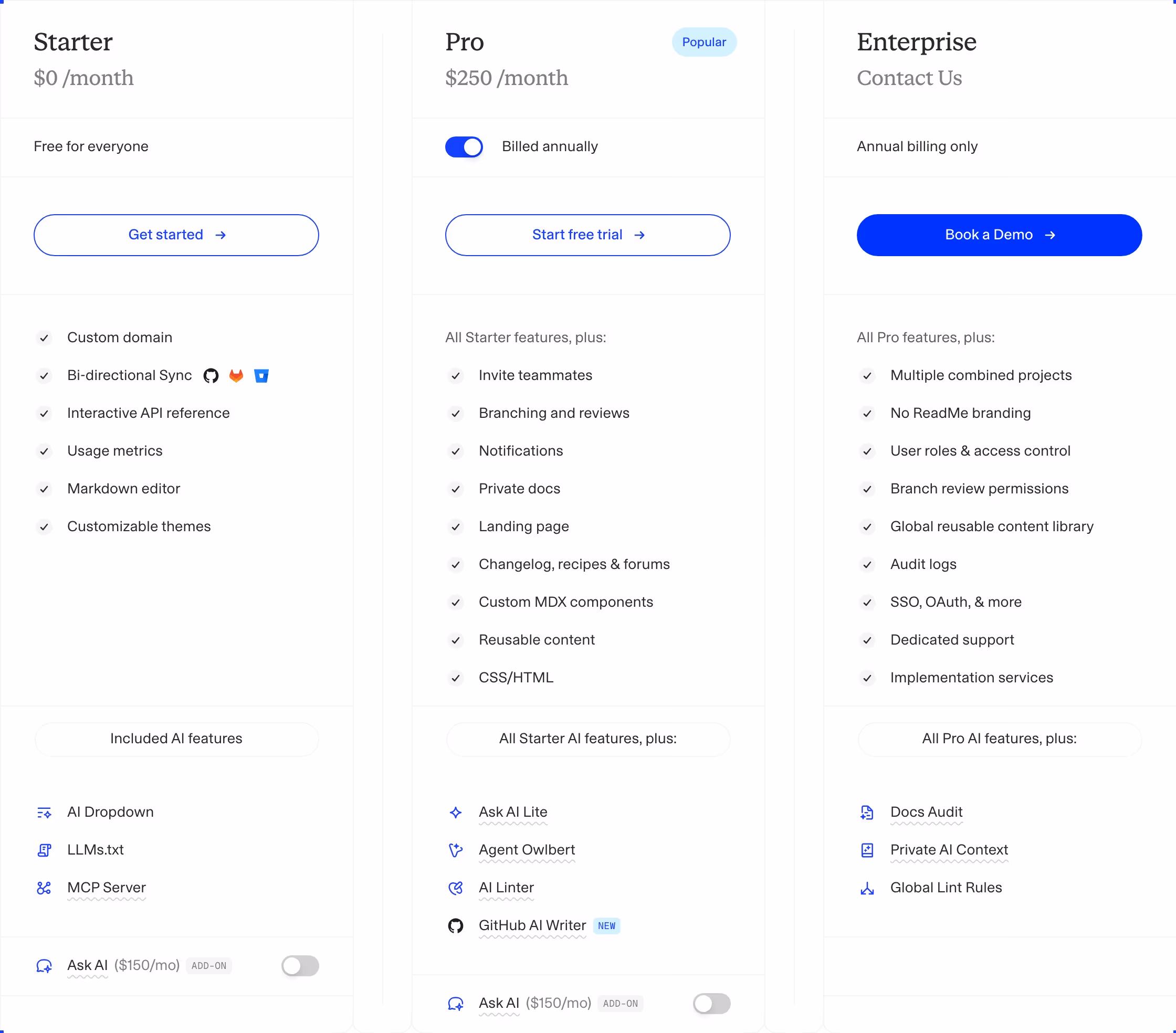 Readme pricing design — Engineering & Infrastructure