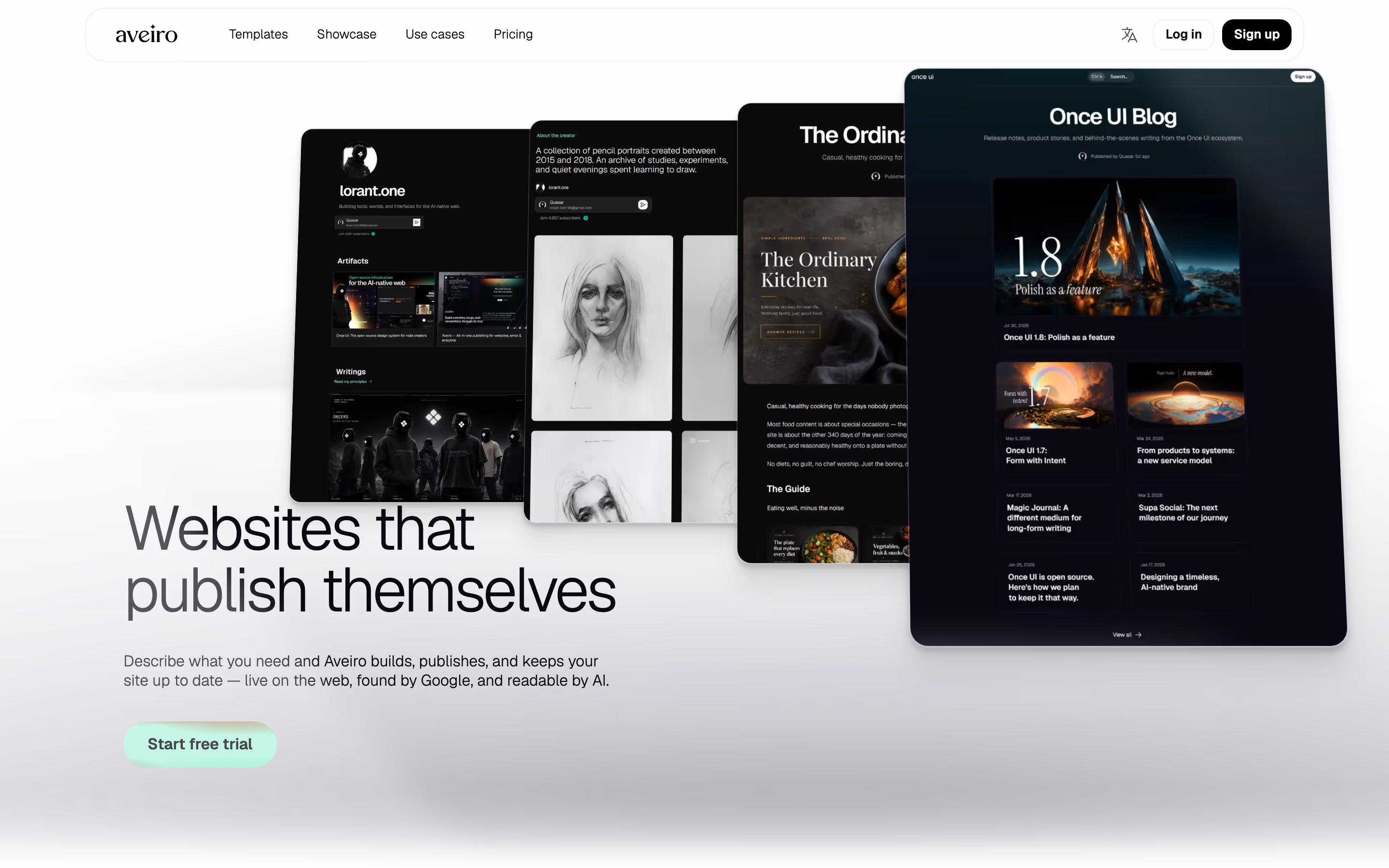 Aveiro hero design — Marketing