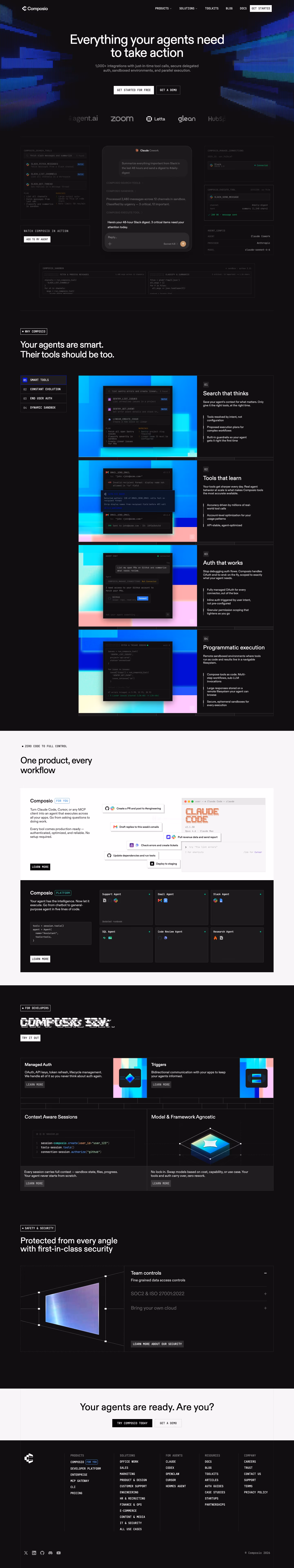 Composio full landing page screenshot (desktop)