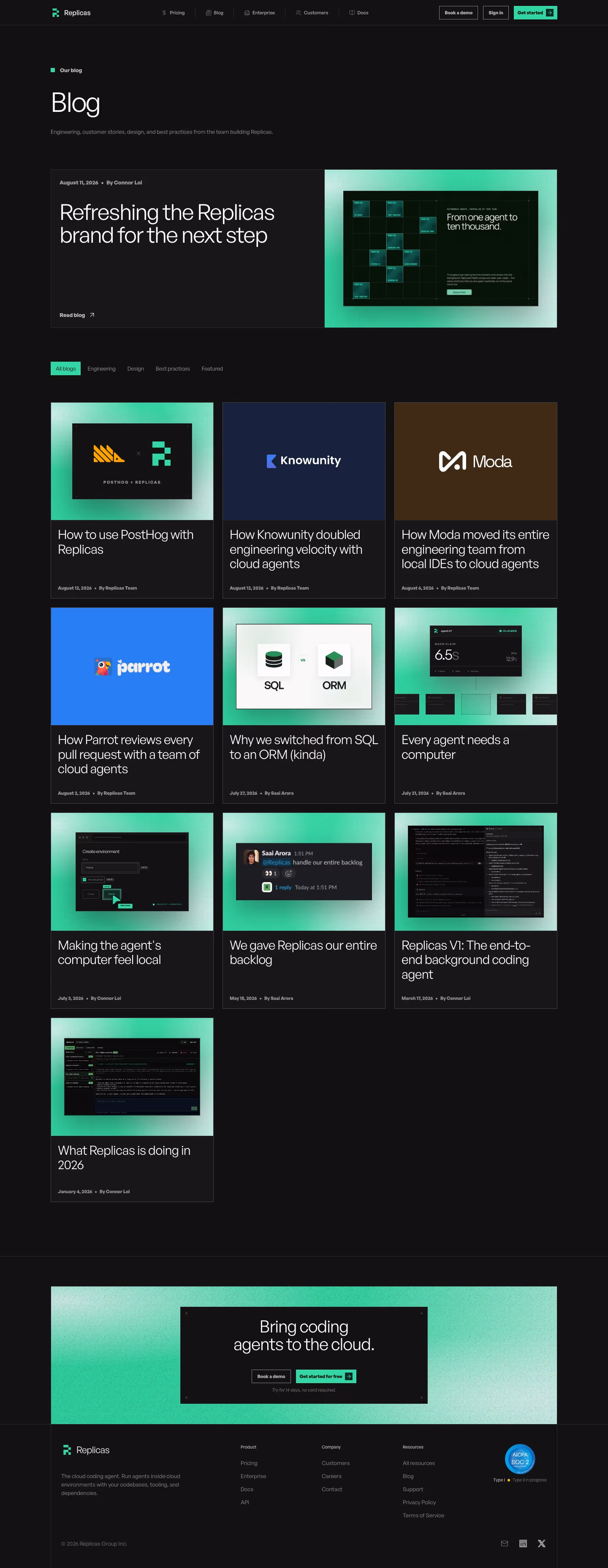 Tryreplicas Blog pages section design