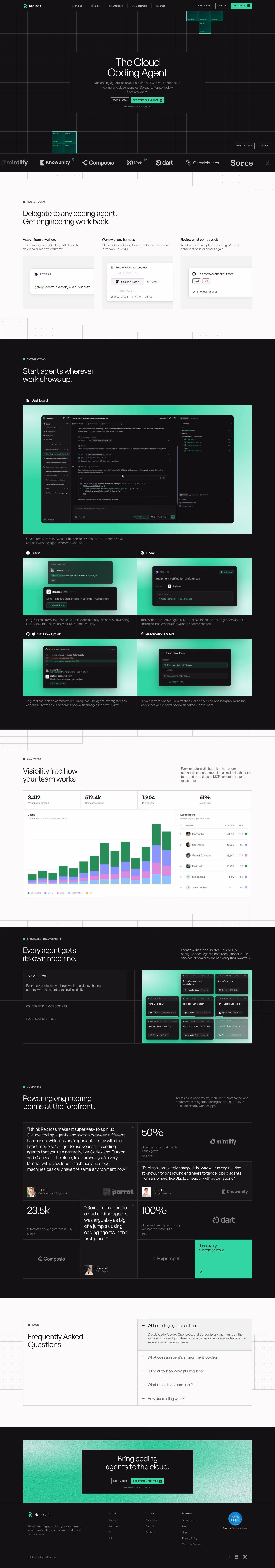 Tryreplicas full landing page screenshot (desktop)