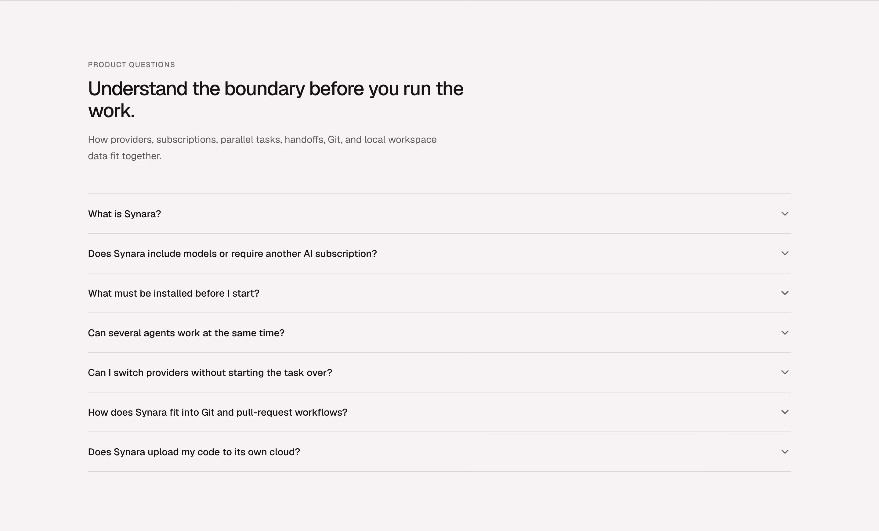 Trysynara faq design — Engineering & Infrastructure