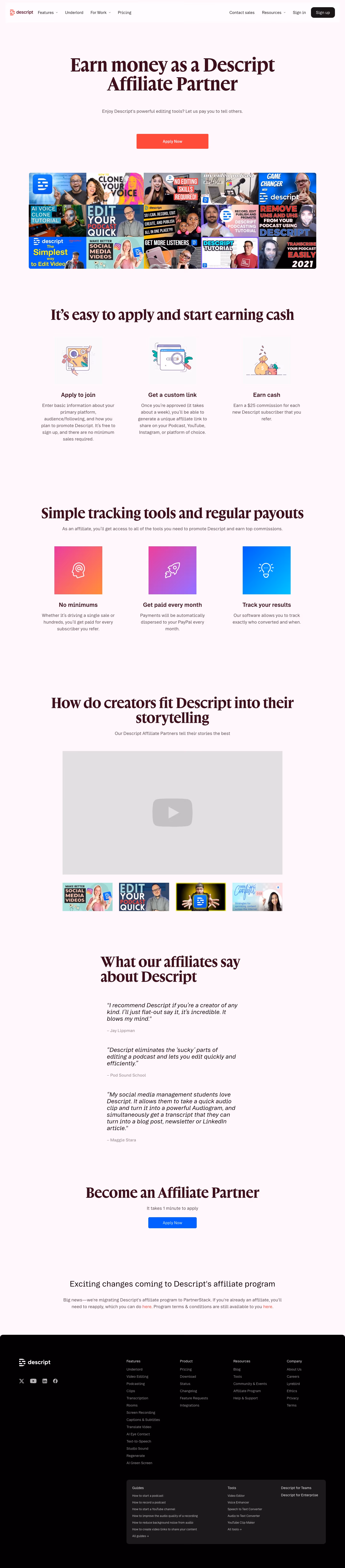 Descript affiliate — Productivity & Collaboration