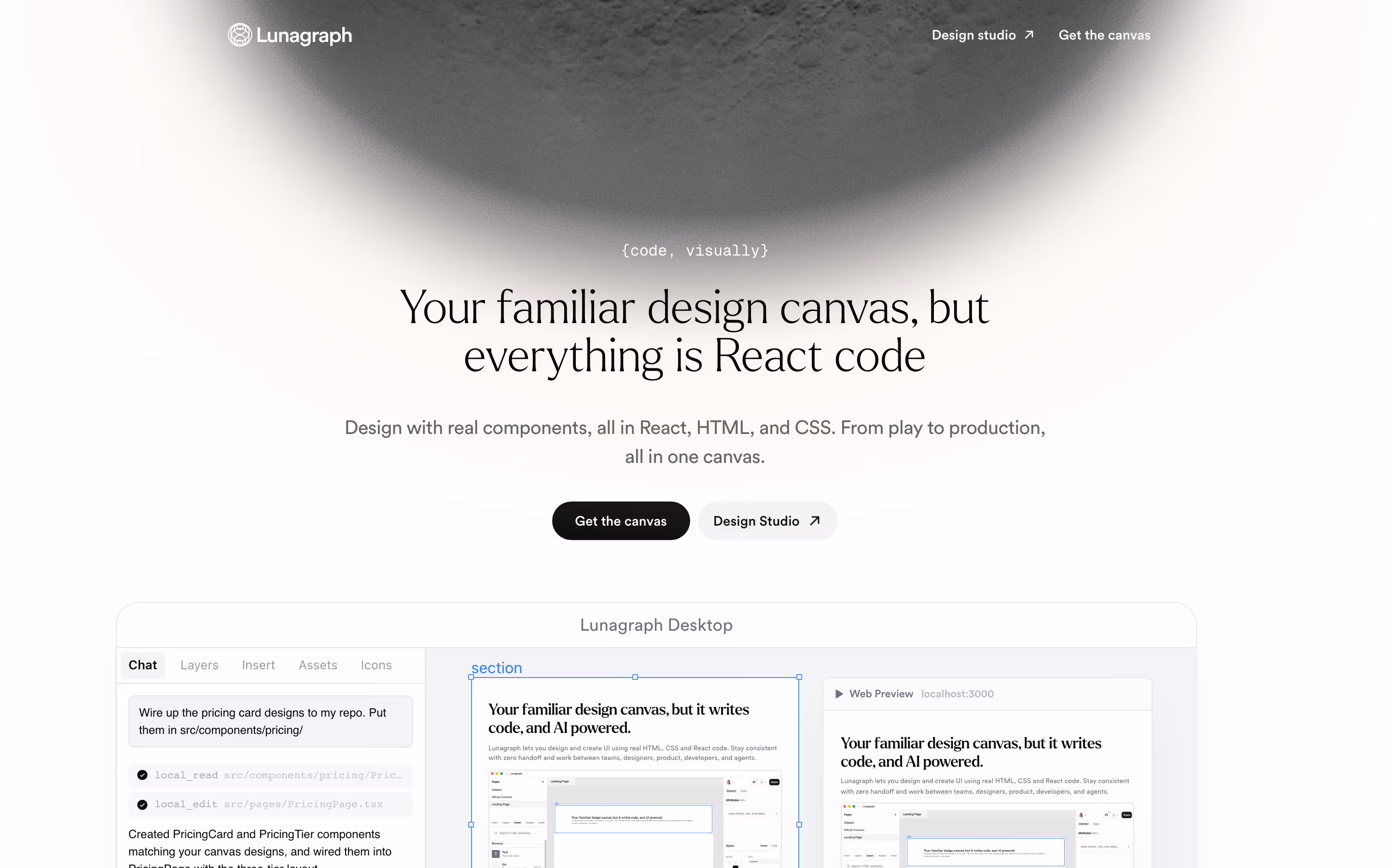 Lunagraph hero design — Engineering & Infrastructure