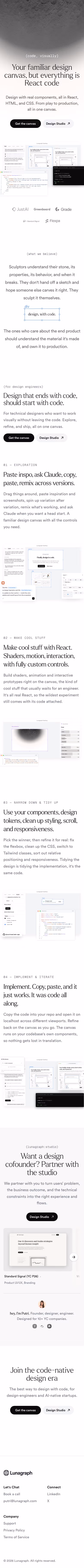Lunagraph mobile design — Engineering & Infrastructure