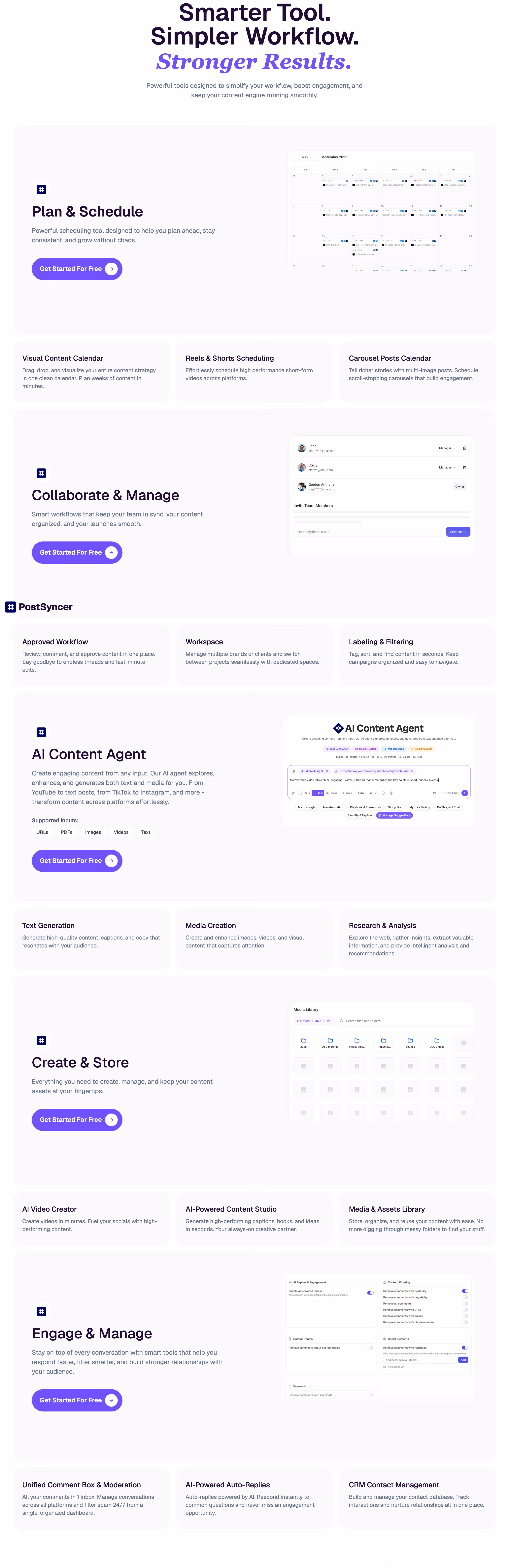 Postsyncer feature design — Marketing