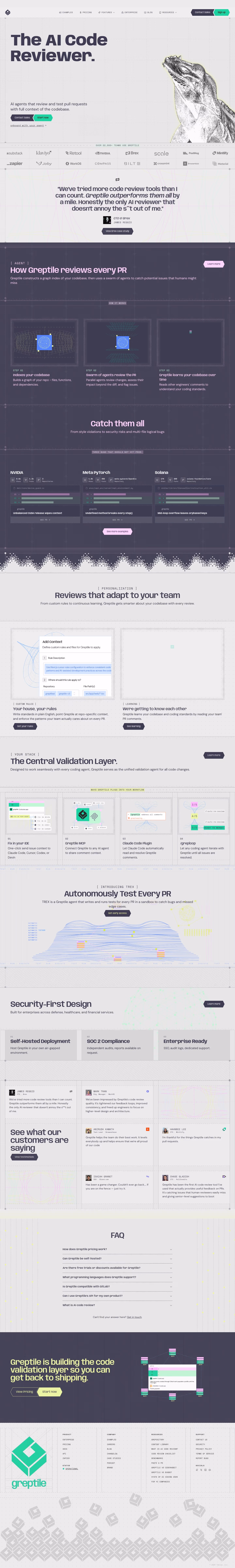Greptile landing page design — Engineering & Infrastructure