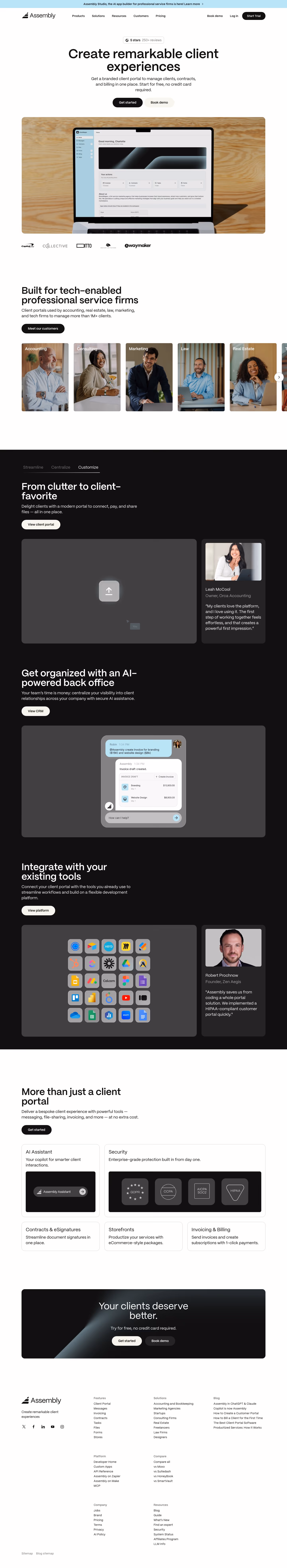 Assembly full landing page screenshot (desktop)