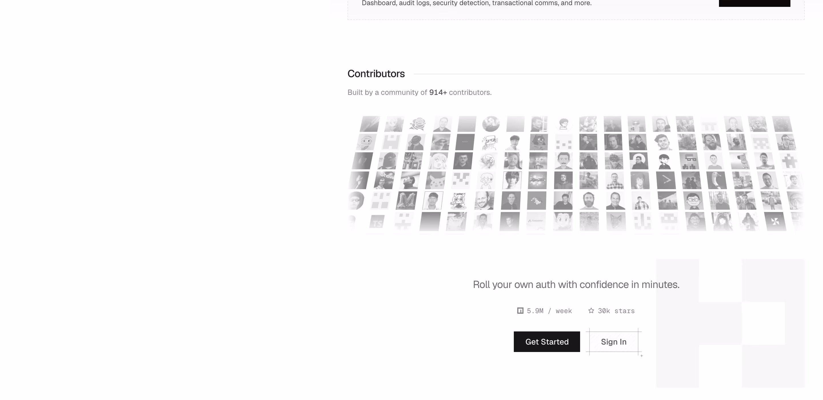 Better-auth footer design — Engineering & Infrastructure