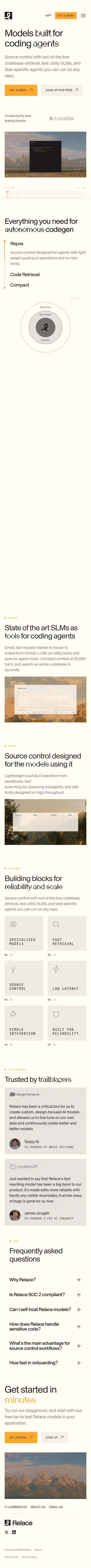 Relace mobile design — Engineering & Infrastructure