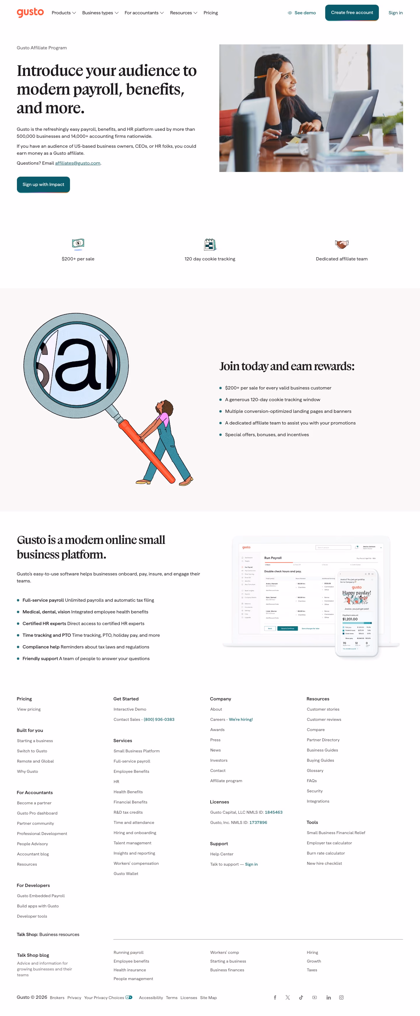 Gusto affiliate — People & Culture