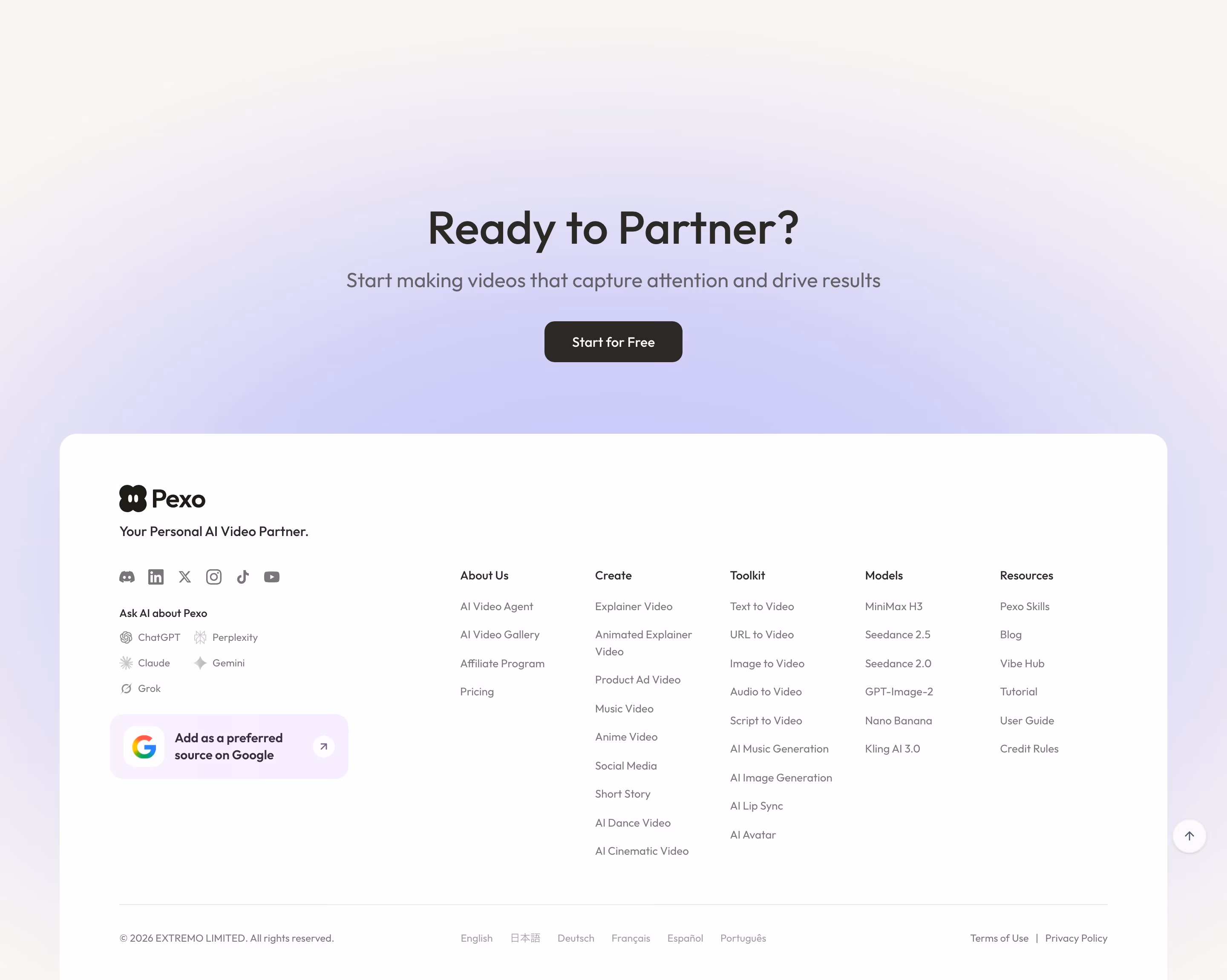 Pexo footer design — Design & Creative