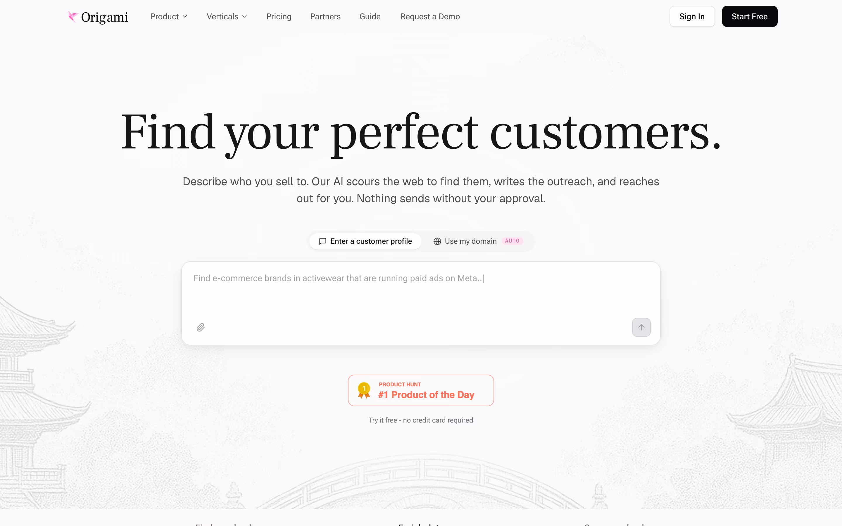 Origami hero design — Sales & Support