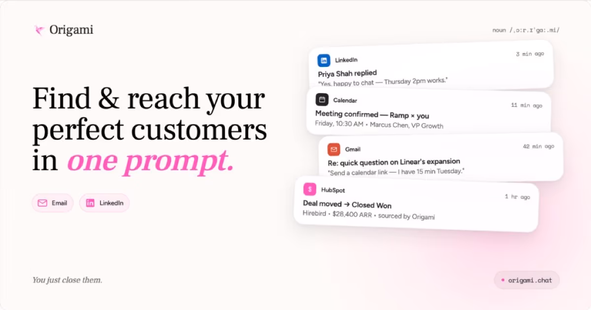 Origami og image design — Sales & Support