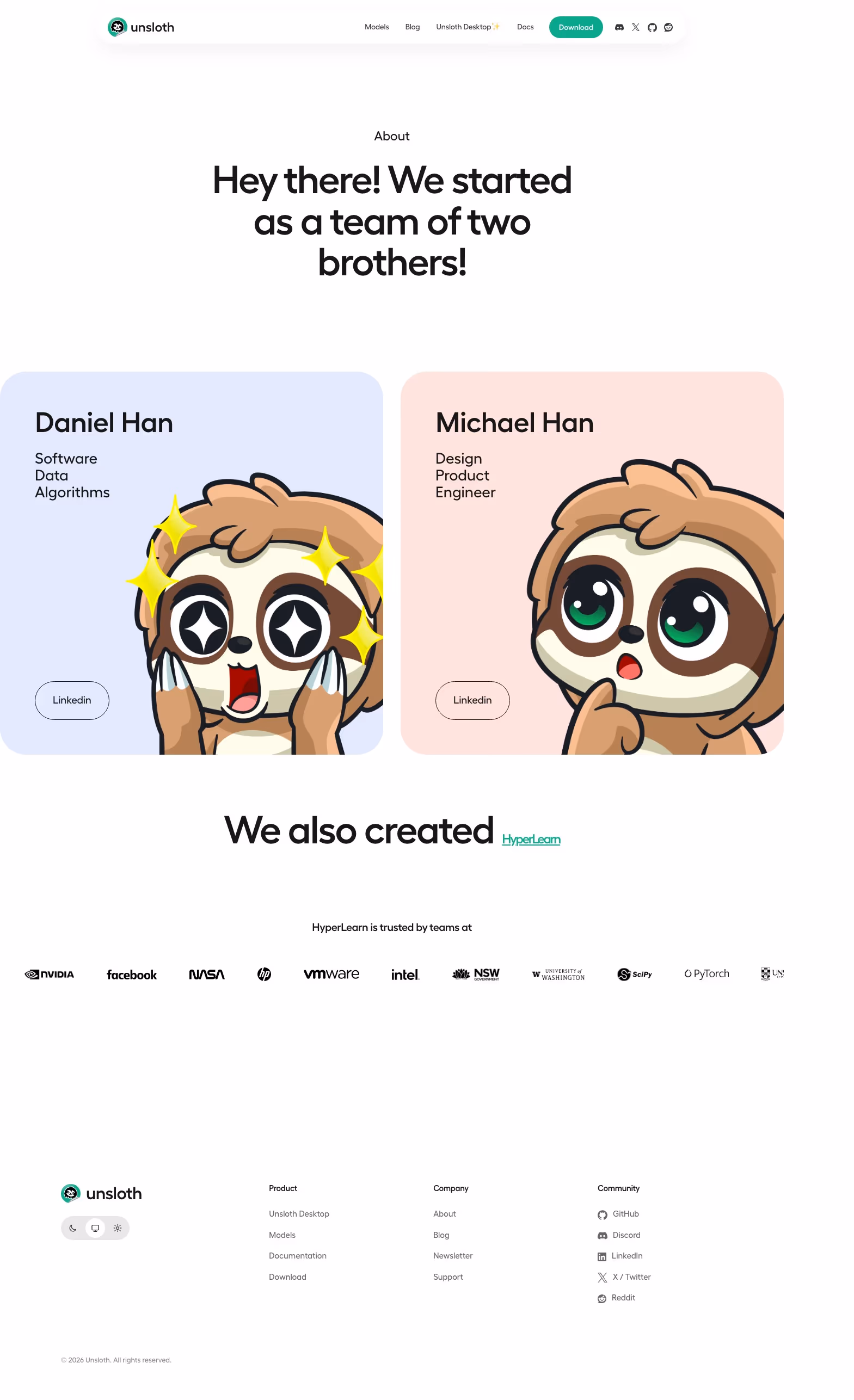 Unsloth about us design — Engineering & Infrastructure