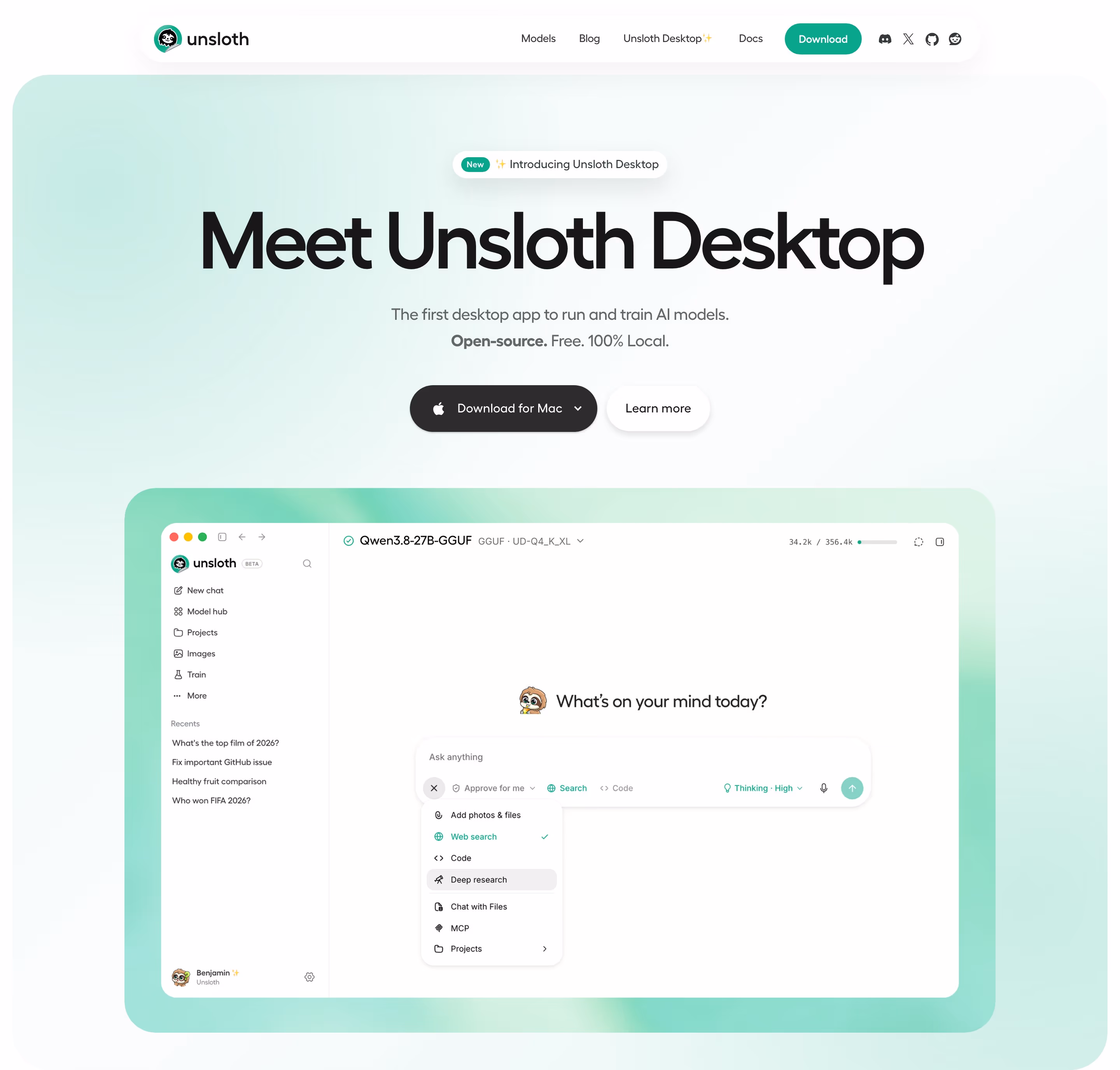 Unsloth hero design — Engineering & Infrastructure