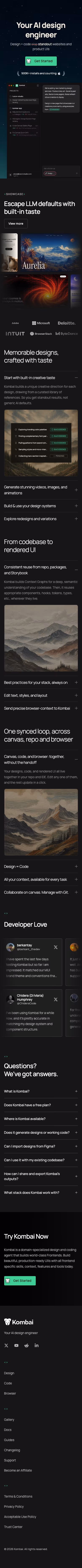 Kombai mobile design — Engineering & Infrastructure