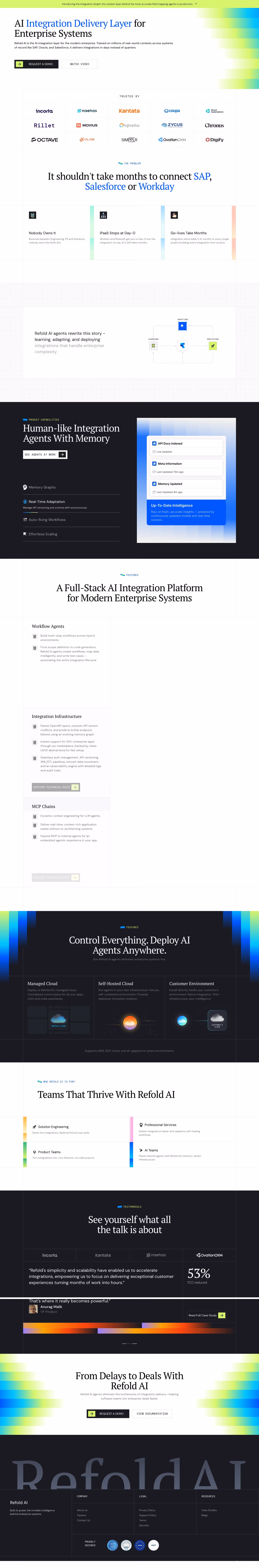 Refold landing page design — Engineering & Infrastructure
