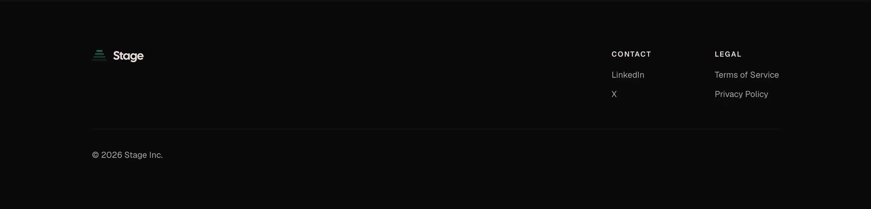 Stagereview footer design — Engineering & Infrastructure