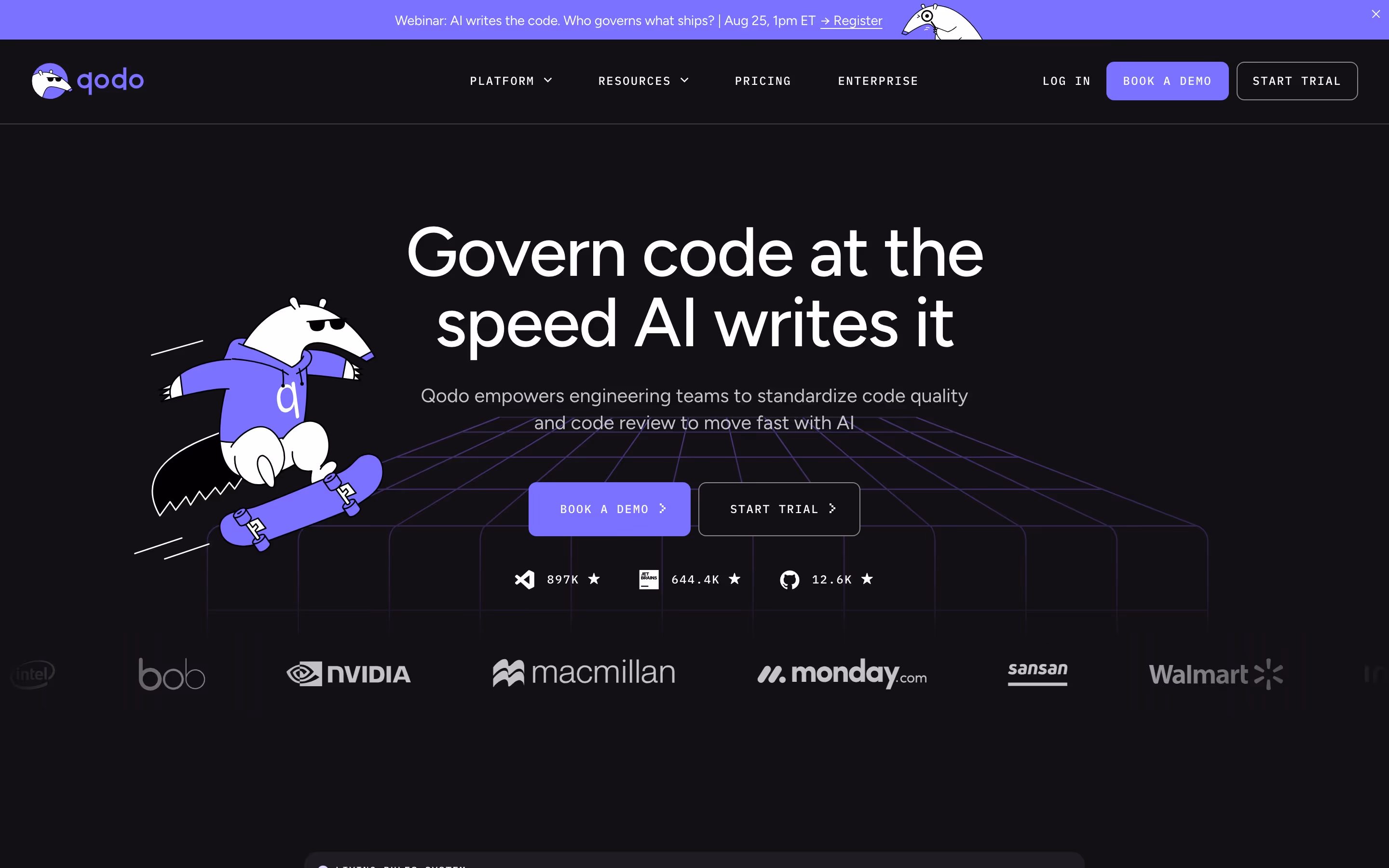Qodo hero — Engineering & Infrastructure