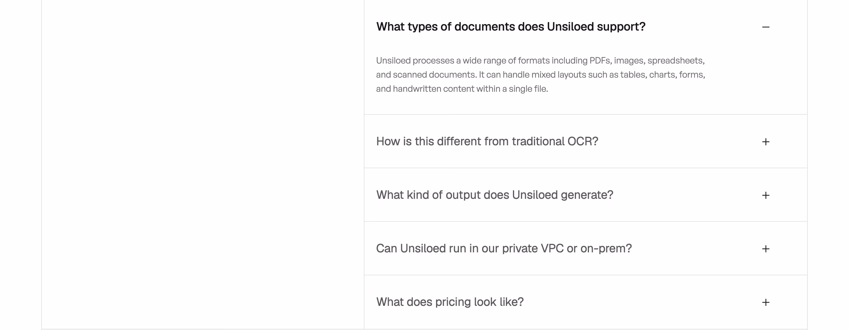 Unsiloed faq design — Engineering & Infrastructure