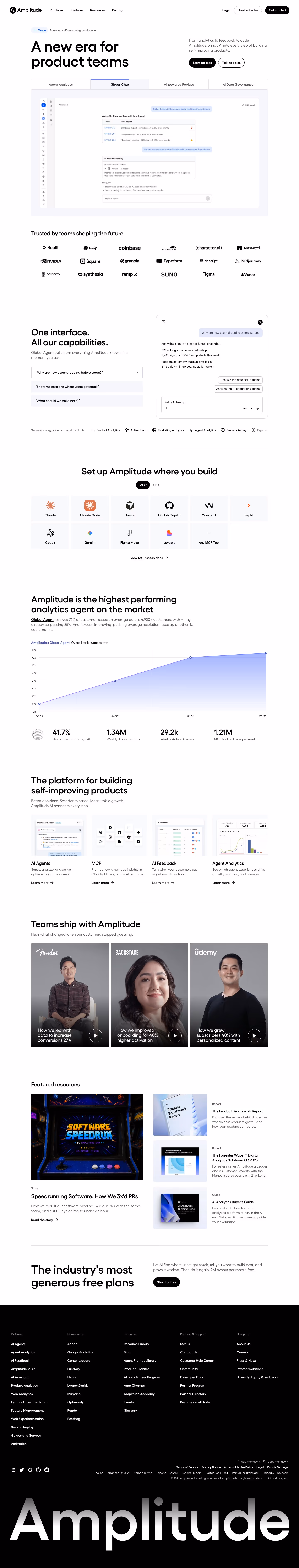 Amplitude full landing page screenshot (desktop)