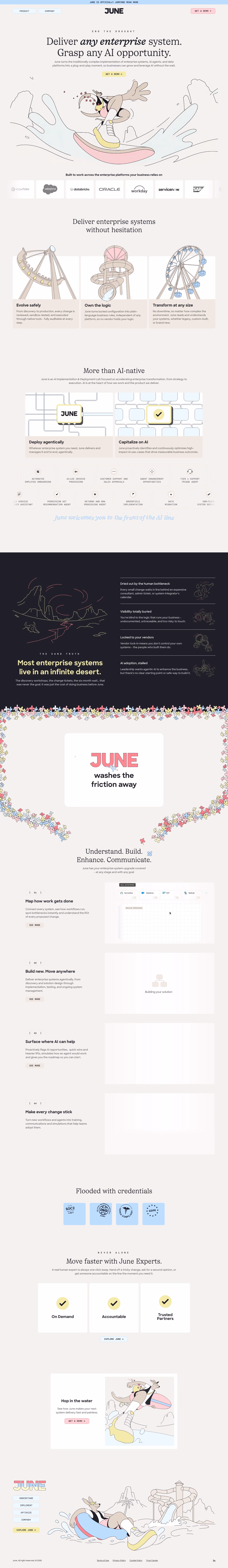 June AI full landing page screenshot (desktop)