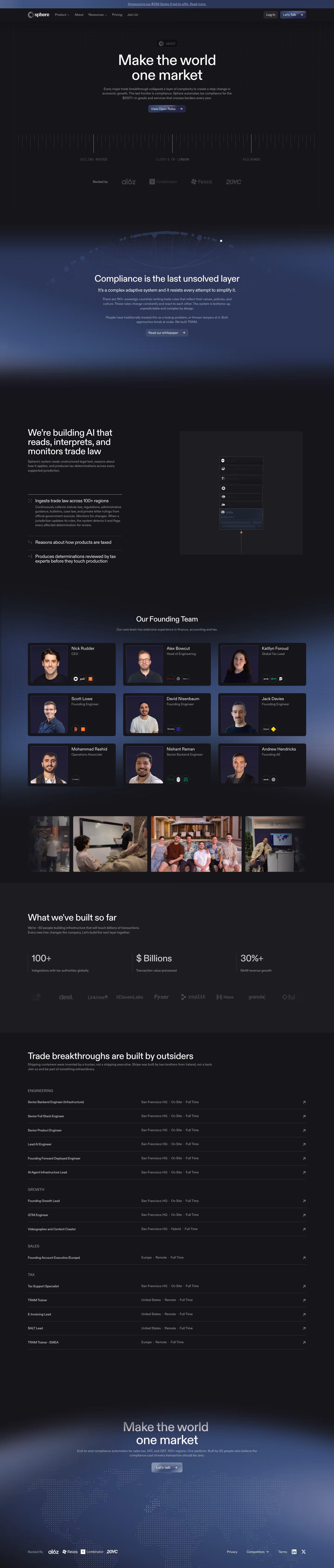 Getsphere Careers pages section design