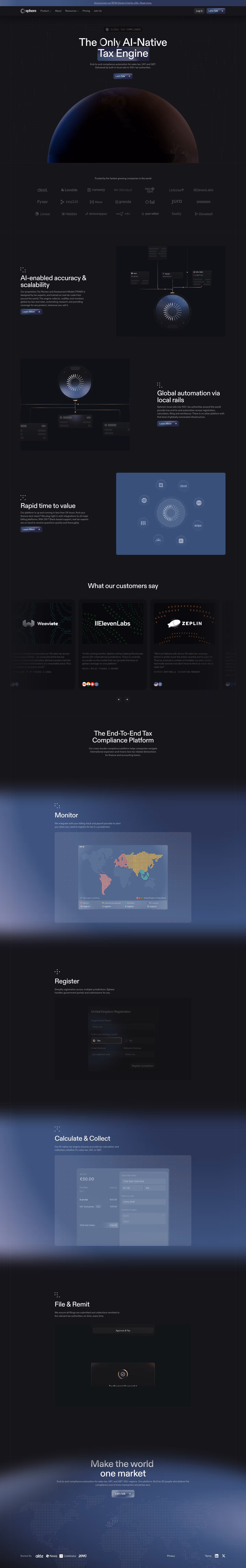 Getsphere full landing page screenshot (desktop)