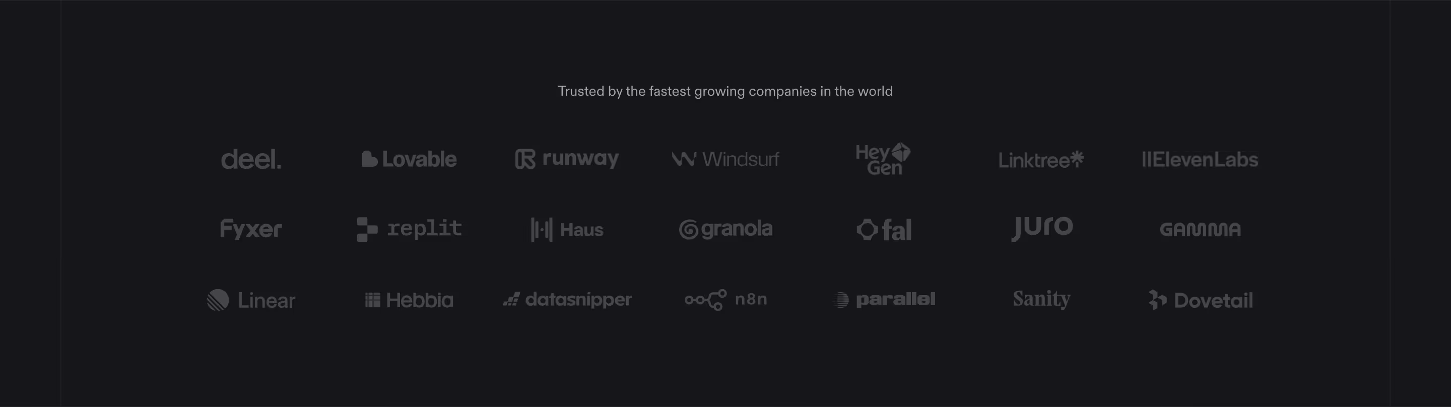 Getsphere Logo clouds section design
