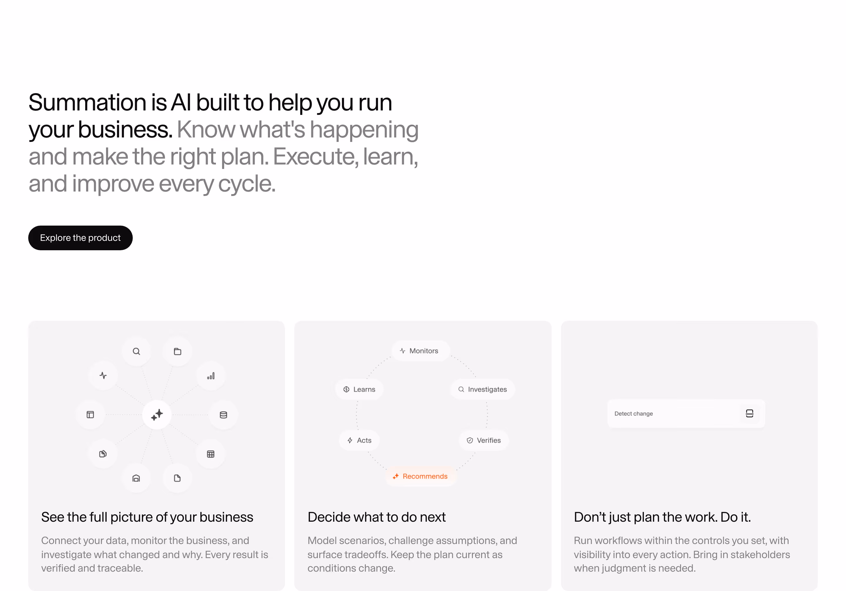 Summation feature design — Data & Analytics