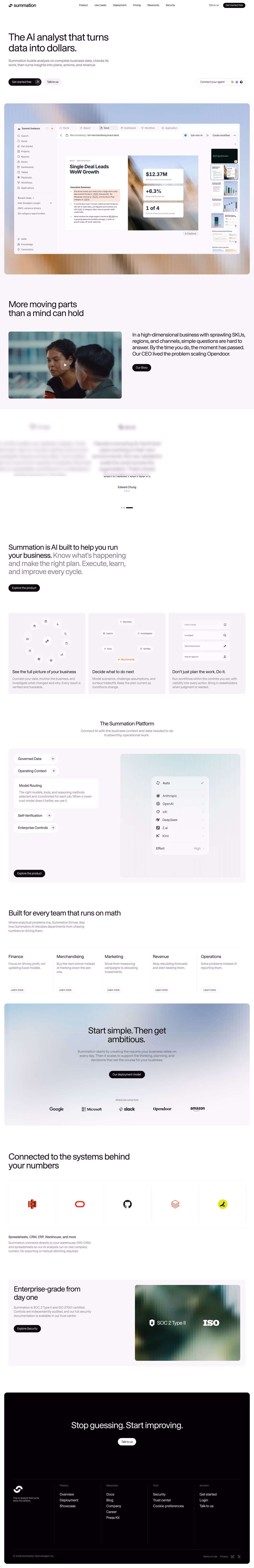 Summation full landing page screenshot (desktop)