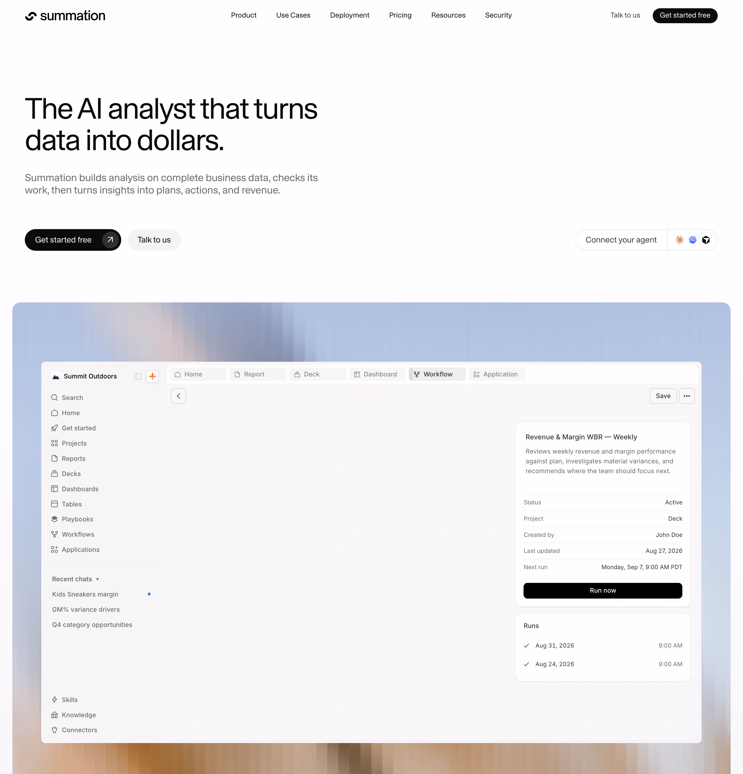 Summation hero design — Data & Analytics