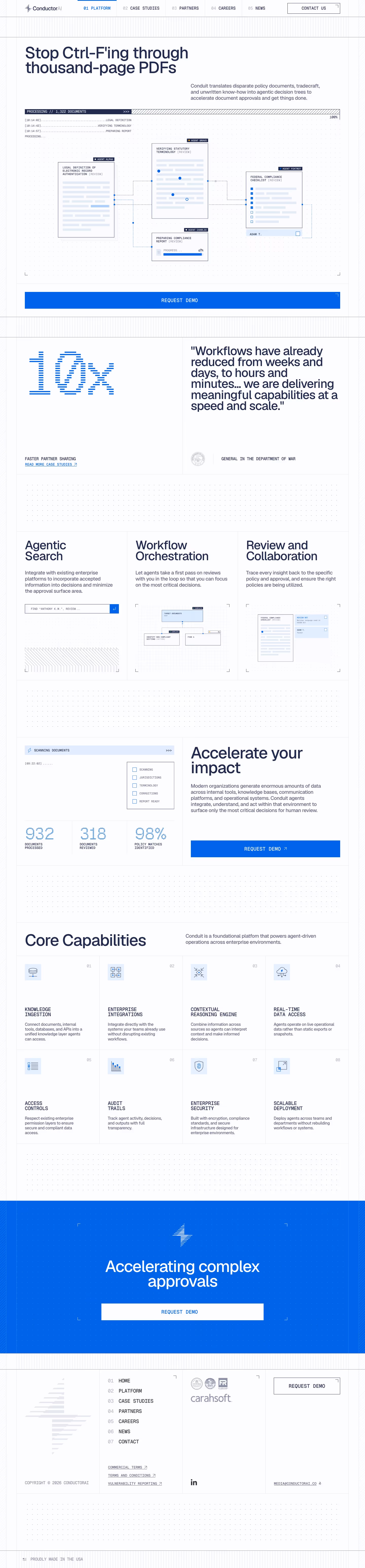 Conductorai About Us section design