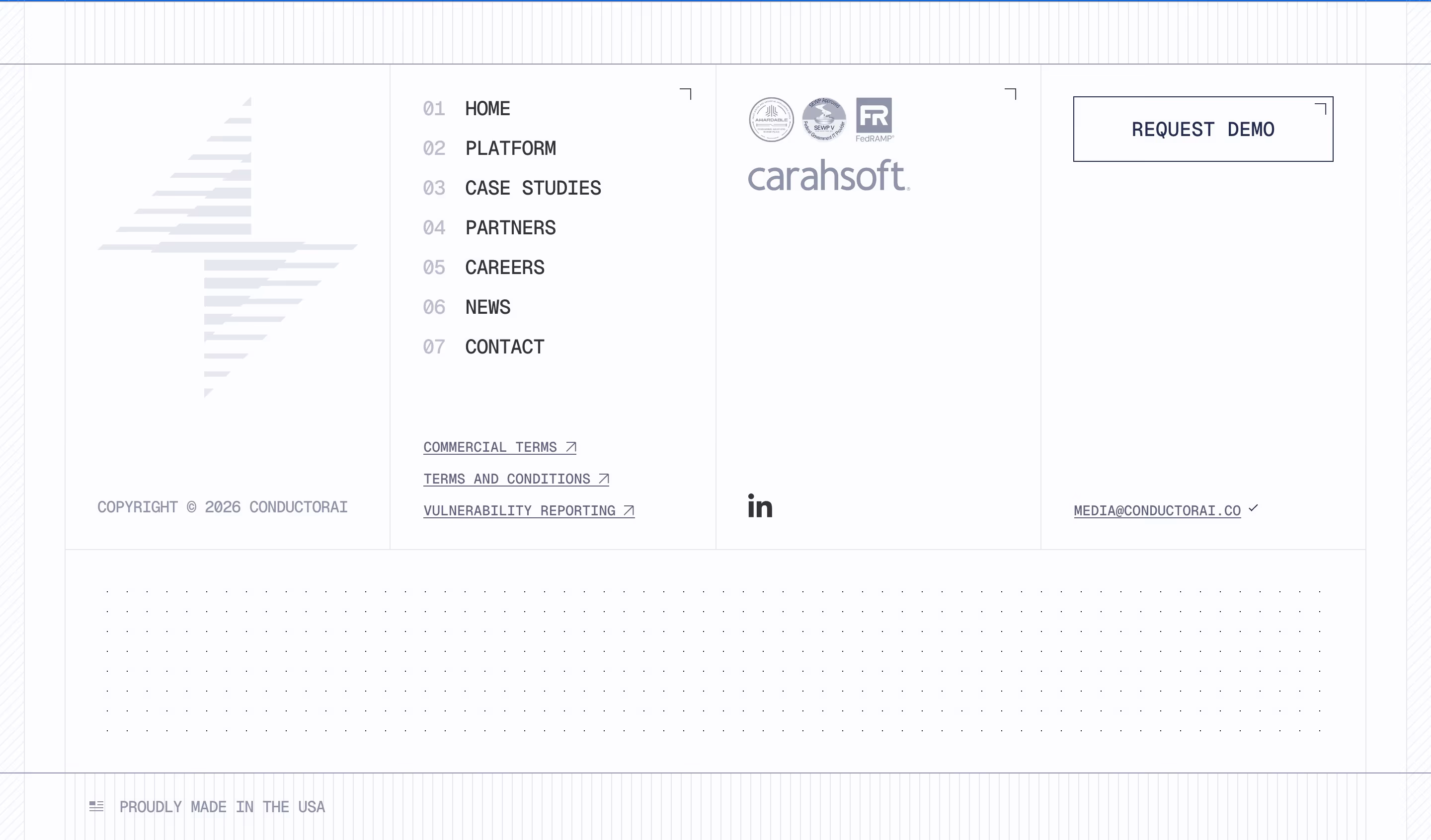 Conductorai footer design — Security