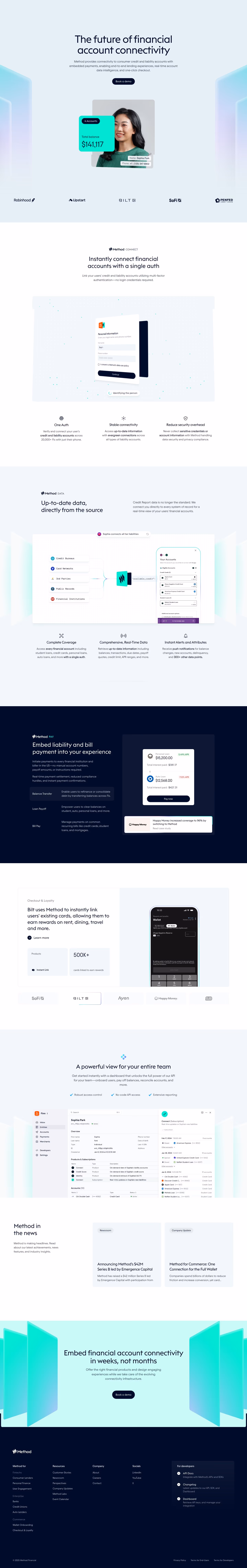 Methodfi landing page design — Finance & Commerce