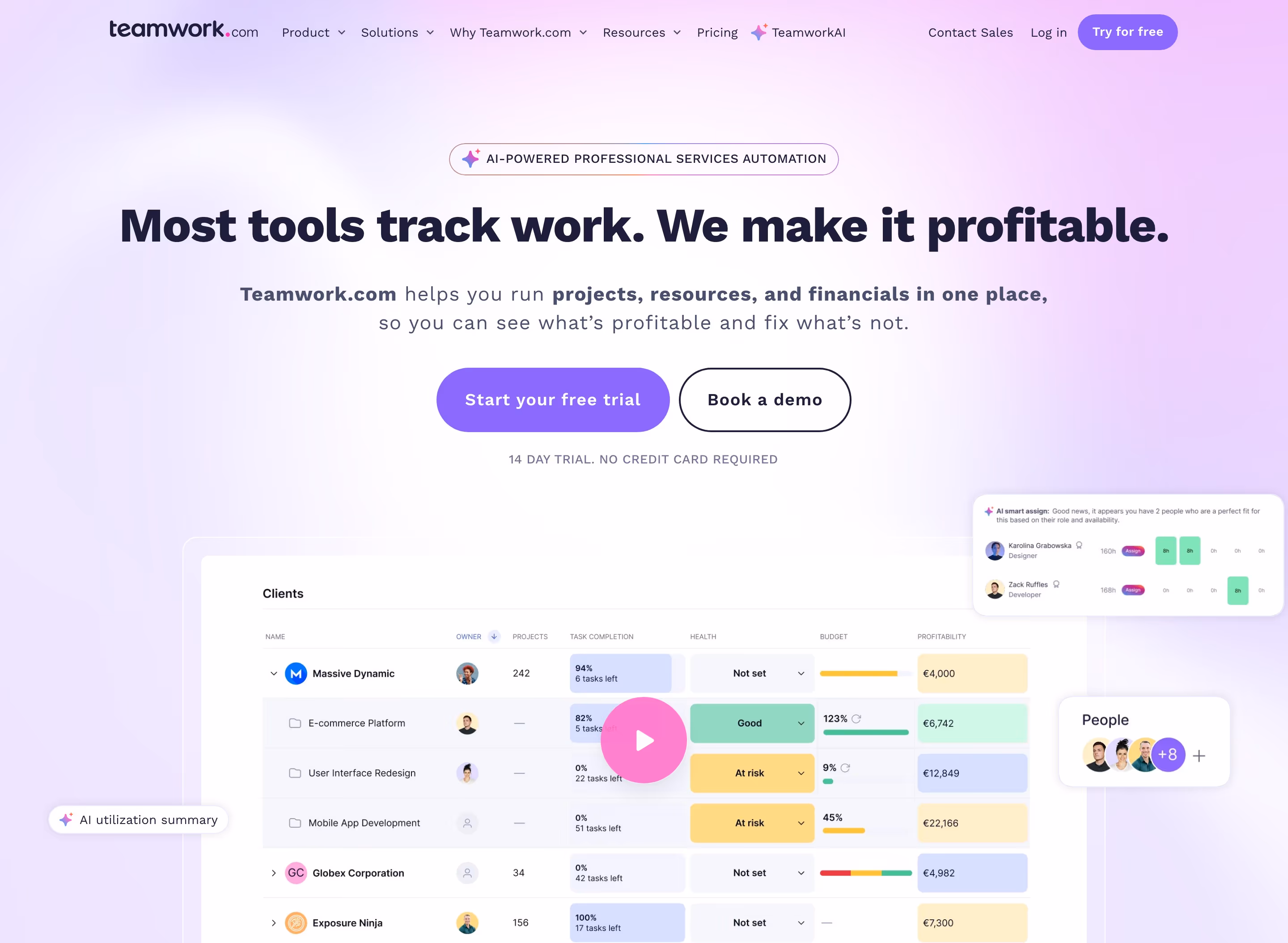 Teamwork hero design — Productivity & Collaboration