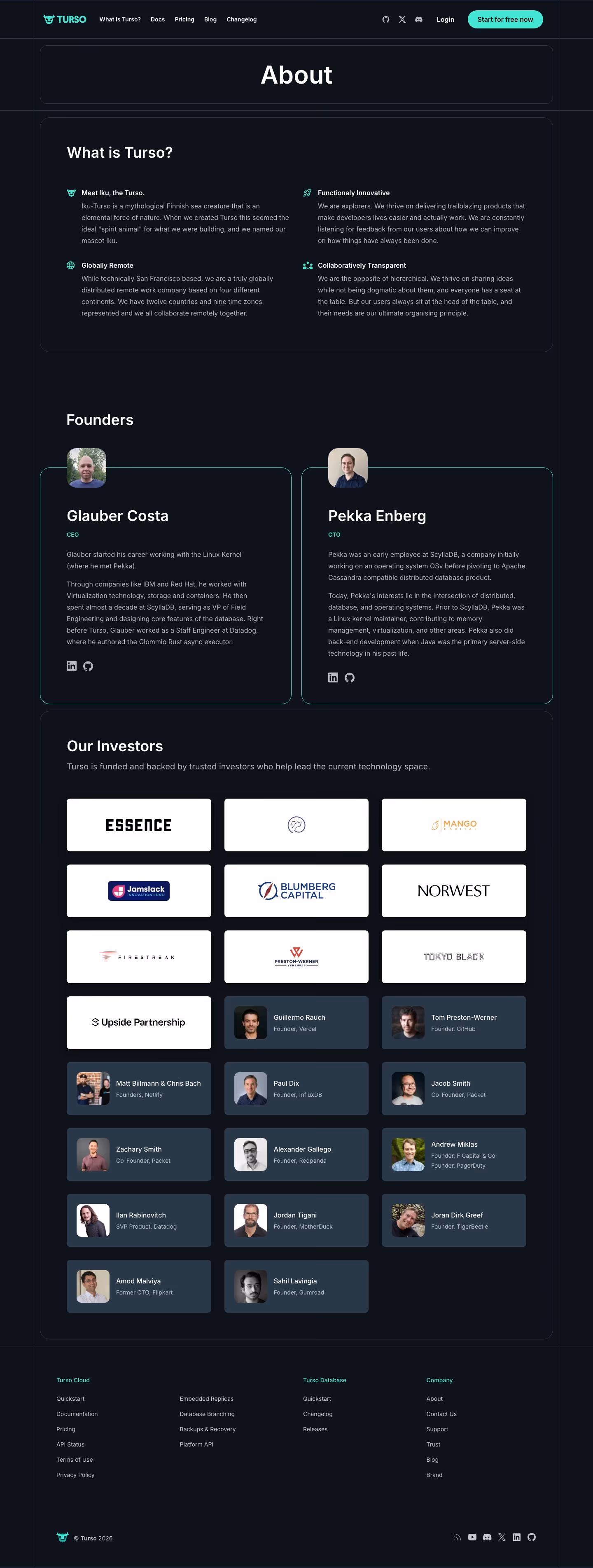 Turso about-us — Engineering & Infrastructure