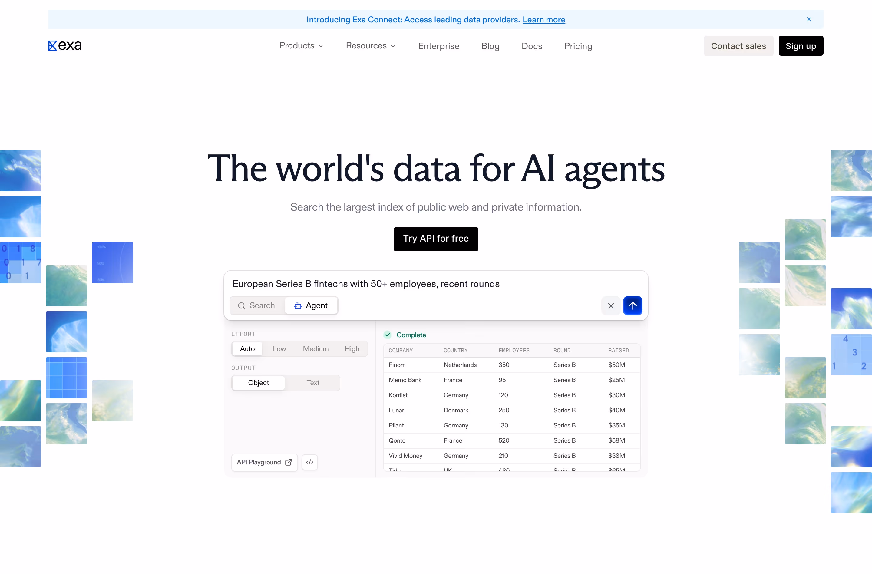 Exa hero design — Engineering & Infrastructure