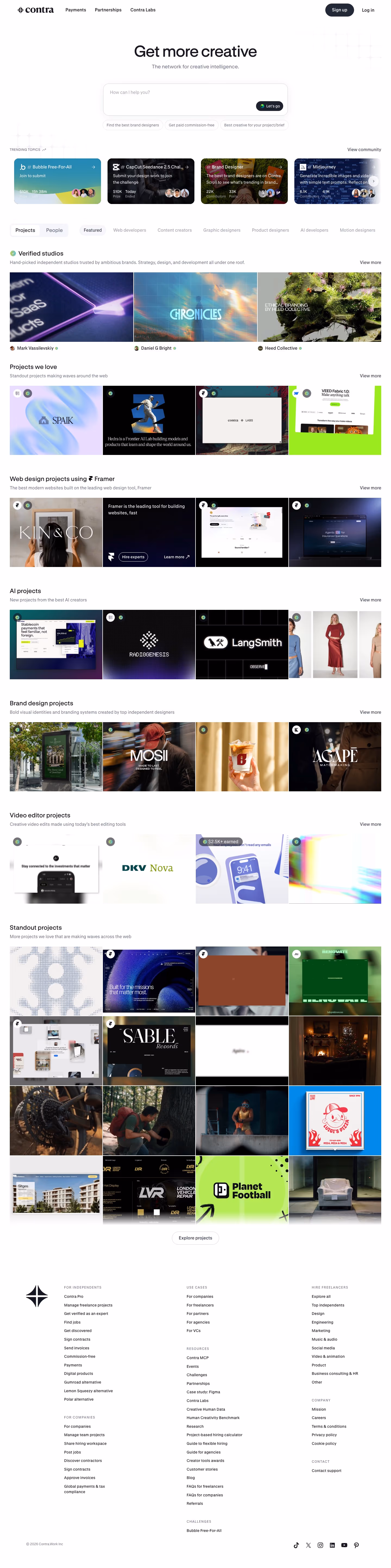 Contra full landing page screenshot (desktop)